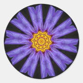 Flower Round Sticker (Voorkant)