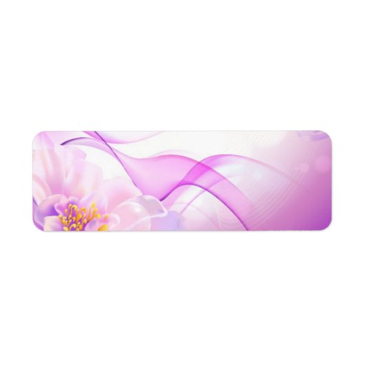 Flower-roze-Background-Vector-Art DIGITAL REALISME Etiket (Voorkant)