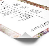 Flower Salon prijslijst Poster (Hoek)