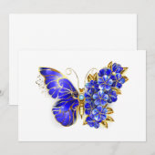 Flower Sapphire Butterfly Aankondiging (Voorkant / Achterkant)
