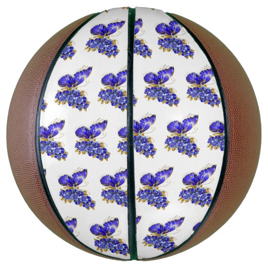 Flower Sapphire Butterfly Basketbal (Verticaal)