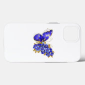 Flower Sapphire Butterfly Case-Mate iPhone Case (Achterkant (horizontaal))
