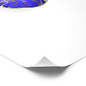 Flower Sapphire Butterfly Foto Afdruk (Hoek)