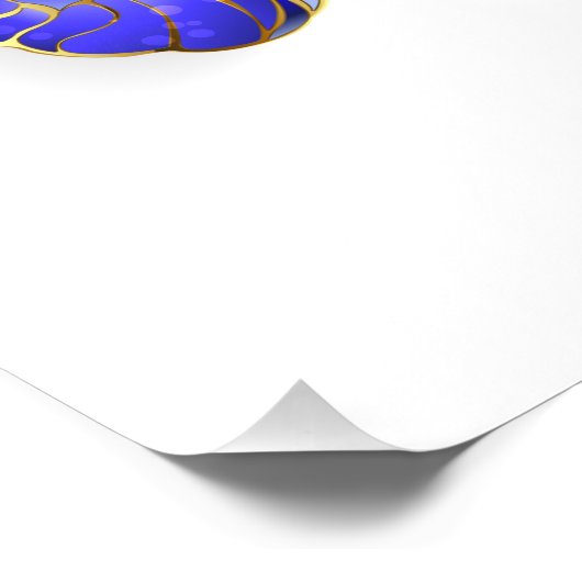 Flower Sapphire Butterfly Foto Afdruk (Hoek)