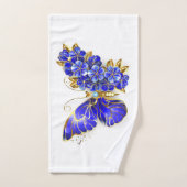 Flower Sapphire Butterfly Handdoek (Handdoek)
