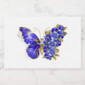 Flower Sapphire Butterfly Sparkling Wijnetiket (Enkel label)