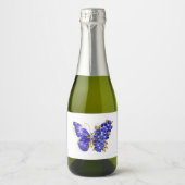 Flower Sapphire Butterfly Sparkling Wijnetiket (Voorkant)
