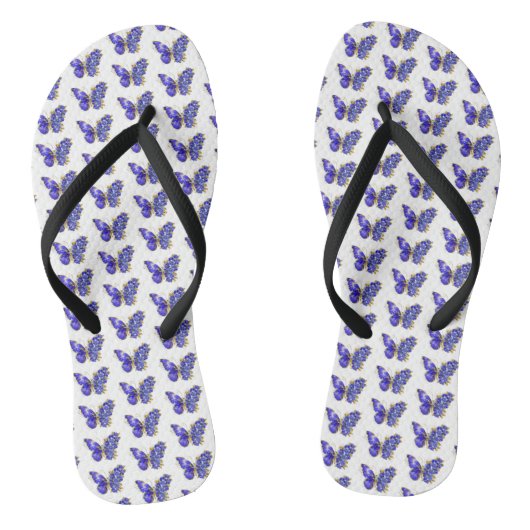 Flower Sapphire Butterfly Teenslippers (Voetbed)