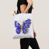 Flower Sapphire Butterfly Tote Bag (Dichtbij)