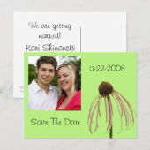 Flower save the date! aankondigingskaart (Voorkant / Achterkant)