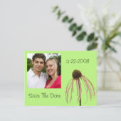 Flower save the date! aankondigingskaart (Staand voorkant)