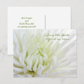 Flower Save the Date Wedding Briefkaart (Voorkant / Achterkant)