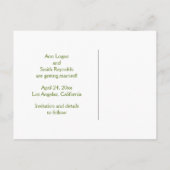 Flower Save the Date Wedding Briefkaart (Achterkant)