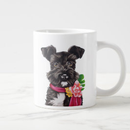Flower Schnauzer Grote Koffiekop