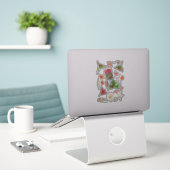  Flower Scrapbook Stickers - Classic (Laptop op bureau)