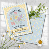 Flower Seed Packet Hand getekend Opslaan van de da Save The Date