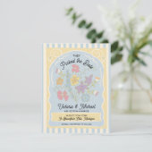 Flower Seed Packet Hand getekend Opslaan van de da Save The Date (Staand voorkant)