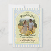 Flower Seed Packet Hand getekend Save the Date Fot (Voorkant)