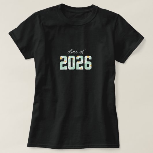 Flower  Senior 2026 Floral Class of 2026 T-shirt (Design voorkant)