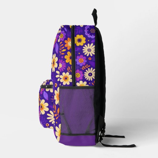 Flower Sew Bag Bedrukte Rugzak (Rechts)
