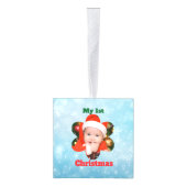 Flower Shape My 1st Christmas Photo Decoratie (Rechts)