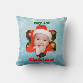 Flower Shape My 1st Christmas Photo Kussen