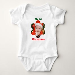 Flower Shape My 1st Christmas Photo Romper