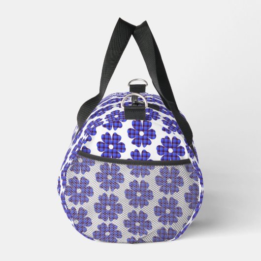 Flower Shape Plaid Blue Cornflower Plunjezak (Rechts)