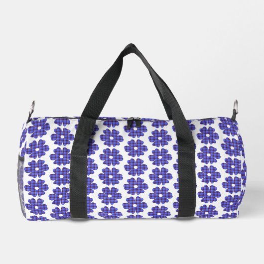 Flower Shape Plaid Blue Cornflower Plunjezak (Achterkant)