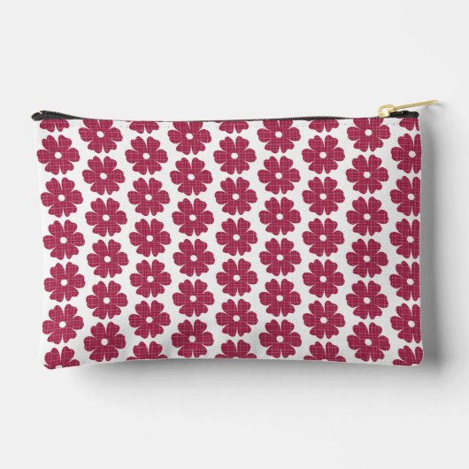Flower Shape Plaid Pink Purple Etui (Achterkant)