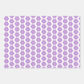 Flower Shape Plaid Pink Purple Inpakpapier Vel (Voorkant)