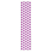Flower Shape Plaid Pink Purple Table Runner Korte Tafelloper (Voorkant)