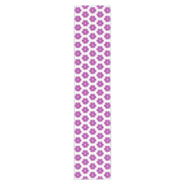 Flower Shape Plaid Pink Purple Table Runner Korte Tafelloper