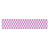 Flower Shape Plaid Pink Purple Table Runner Korte Tafelloper (Horizontaal)