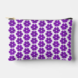 Flower Shape Plaid Purple Pink Etui
