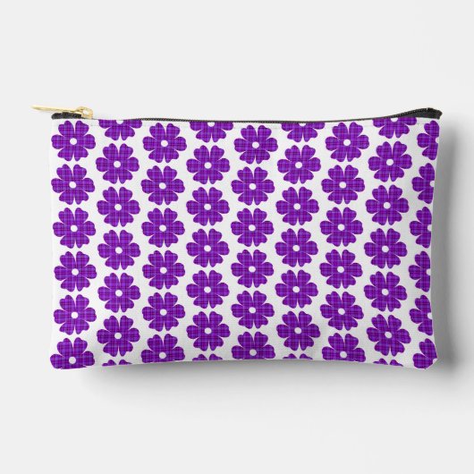 Flower Shape Plaid Purple Pink Etui (Voorkant)