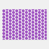 Flower Shape Plaid Purple Pink Inpakpapier Vel (Voorkant)