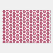 Flower Shape Plaid Red Pink Purple Inpakpapier Vel (Voorkant 3)