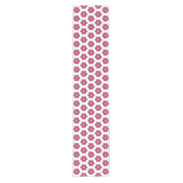 Flower Shape Plaid Red Pink Table Runner Korte Tafelloper