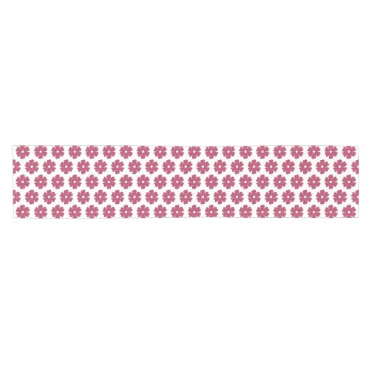 Flower Shape Plaid Red Pink Table Runner Korte Tafelloper (Horizontaal)