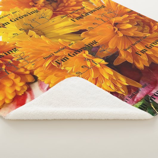 Flower Sharpa deken, Zachte fleece gooien Sherpa Deken (3/4)