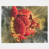 Flower Sherpa Blanket Fleece Deken (Voorkant (Horizontaal))