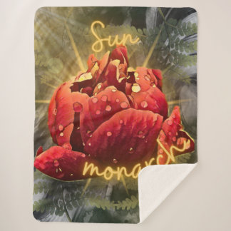 Flower Sherpa Blanket Sherpa Deken