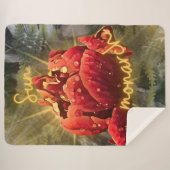 Flower Sherpa Blanket Sherpa Deken (Voorkant (horizontaal))