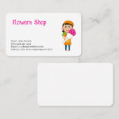 Flower shop services bewerkbaar visitekaartje (Voorkant / Achterkant)