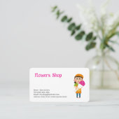 Flower shop services bewerkbaar visitekaartje (Staand voorkant)