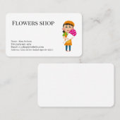 Flower shop services bewerkbaar visitekaartje (Voorkant / Achterkant)