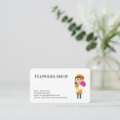 Flower shop services bewerkbaar visitekaartje (Staand voorkant)