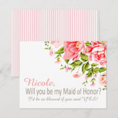 Flower Shower Wil jij mijn Maid of Honor zijn? | r Kaart (Voorkant / Achterkant)