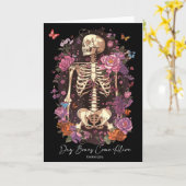 Flower Skeleton Dry Bones Come Alive, Retro Enchan Kaart (Gele Bloem)